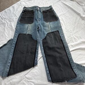 Patchwork Denim Jeans